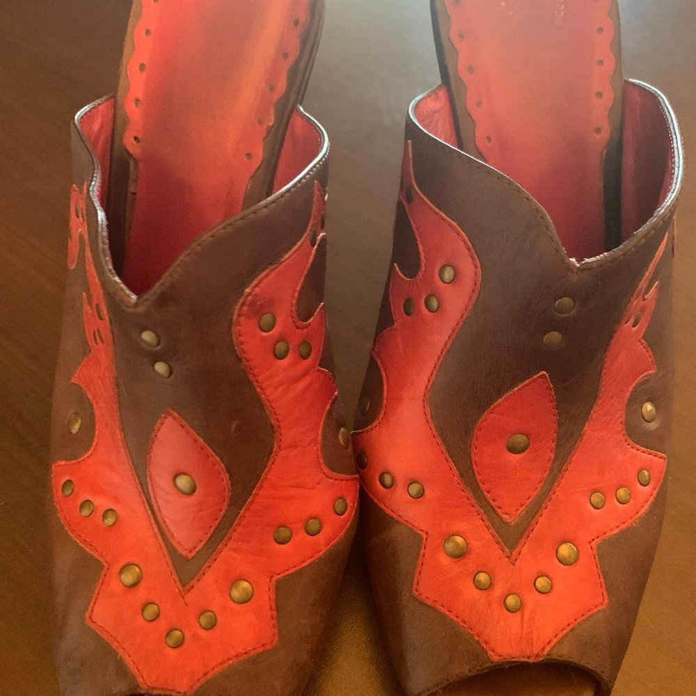 Vince Camuto Western Slide 5" heel, comfortable